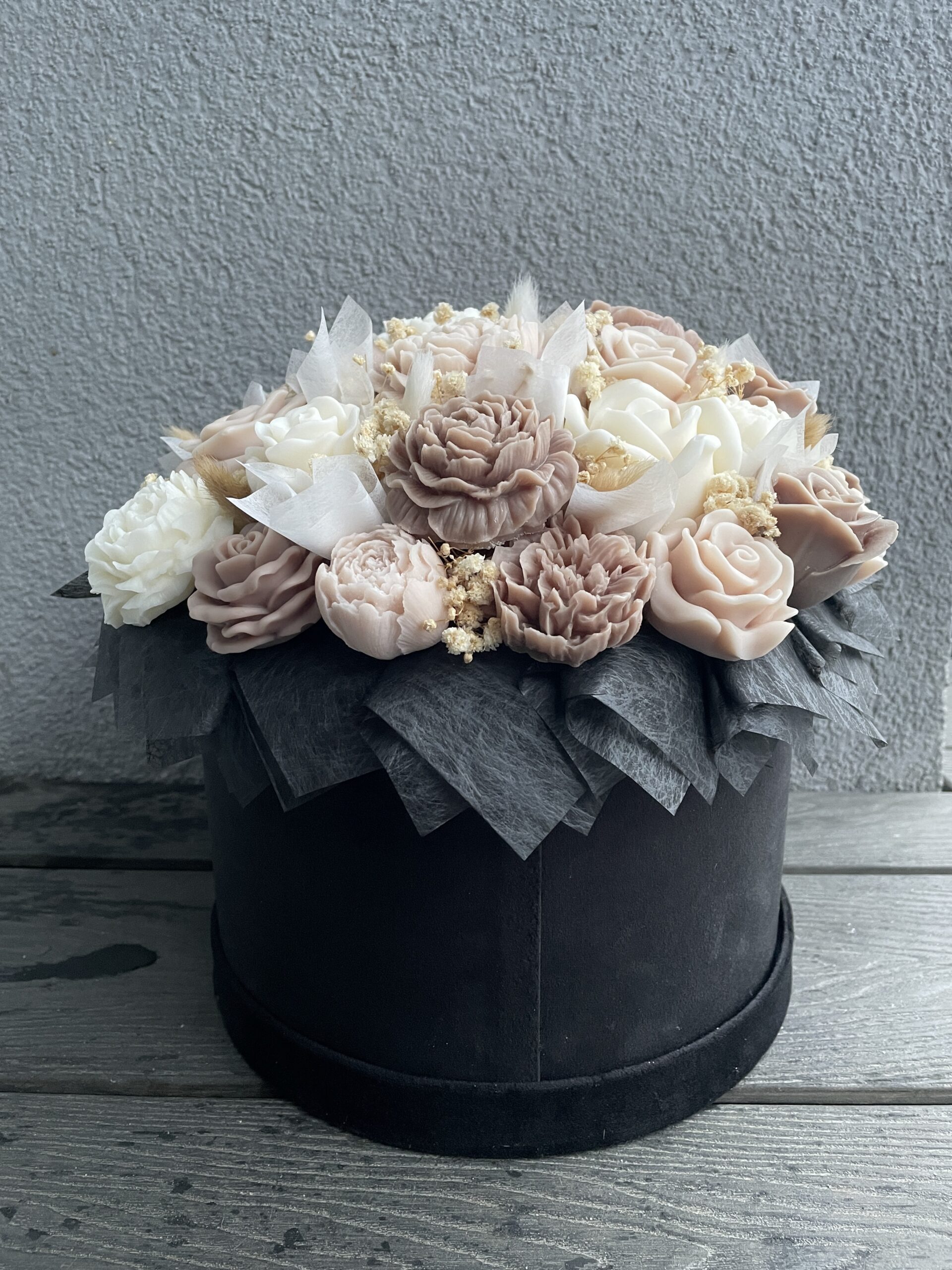 Flower Box XL Czarny Welur - obrazek 4