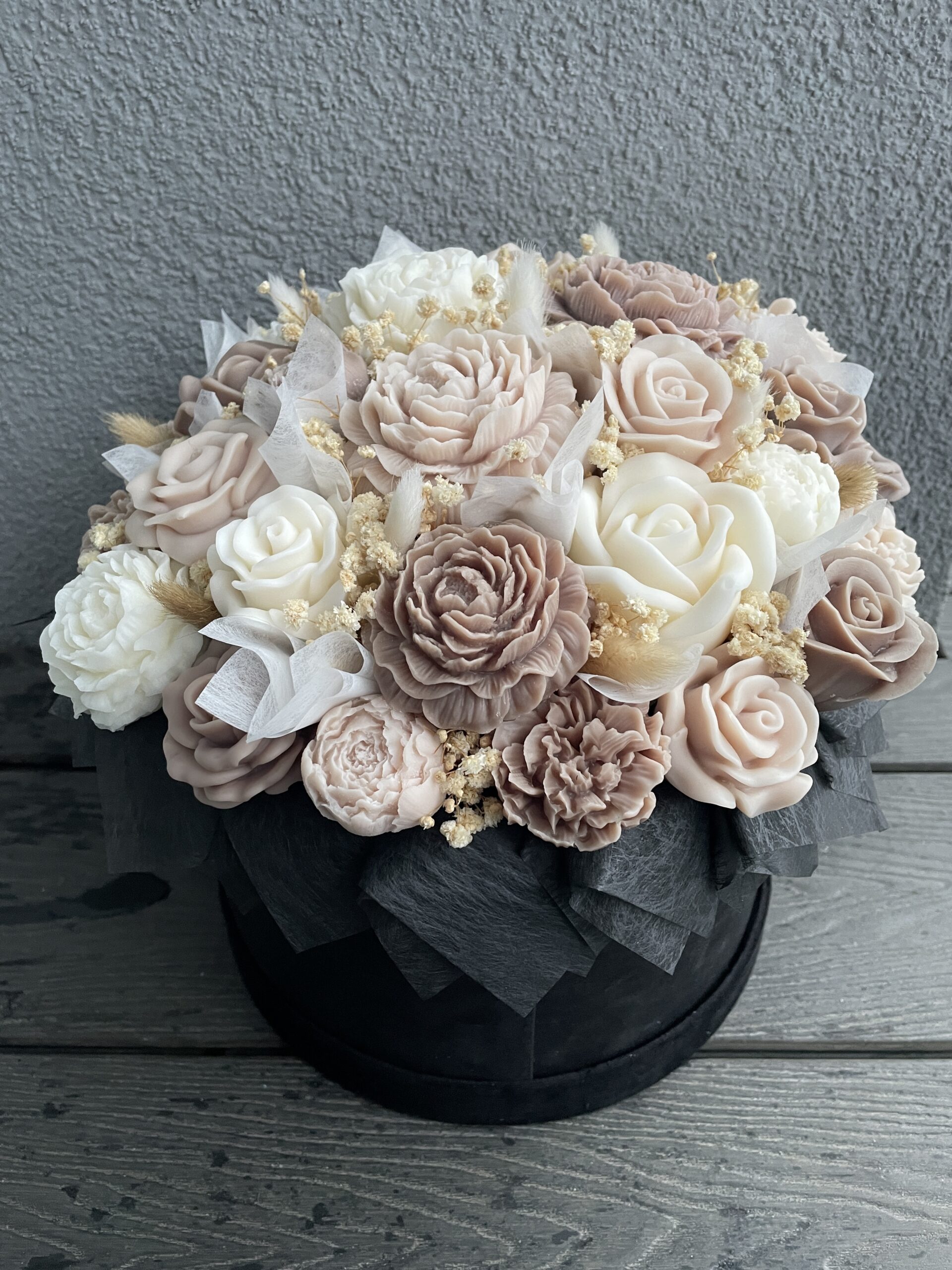 Flower Box XL Czarny Welur - obrazek 3